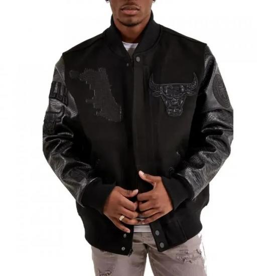 Classic Chicago Bulls Black Varsity Jacket Classic Chicago Bulls Black Varsity Jacket