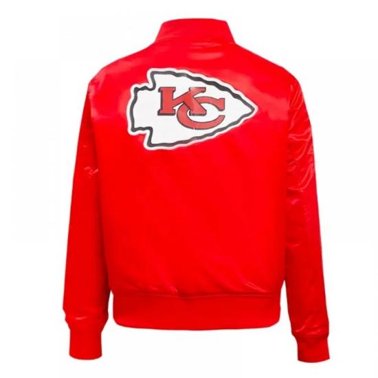 Classic Kansas City Chiefs Black Satin Jacket Classic Kansas City Chiefs Black Satin Jacket