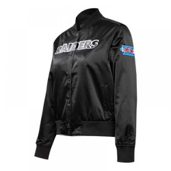 Classic Las Vegas Raiders Black Satin Jacket