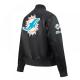 Classic Miami Dolphins Black Satin Jacket Classic Miami Dolphins Black Satin Jacket