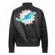 Classic Miami Dolphins Black Satin Jacket Classic Miami Dolphins Black Satin Jacket