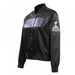 Classic New York Giants Black Satin Jacket
