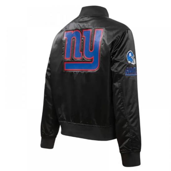 Classic New York Giants Black Satin Jacket