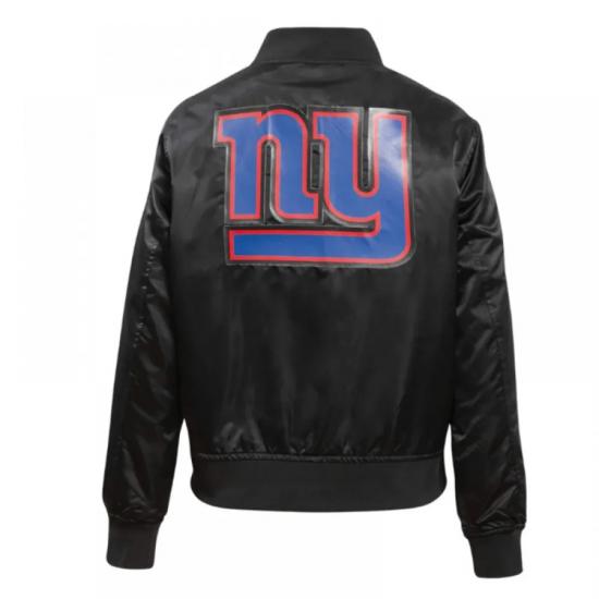 Classic New York Giants Black Satin Jacket