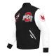 Classic Ohio State University Black and White Wool Varsity Jacket Classic Ohio State University Black and White Wool Varsity Jacket