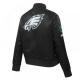 Classic Philadelphia Eagles Black Satin Jacket