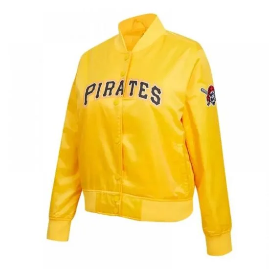 Classic Pittsburgh Pirates Yellow Satin Jacket