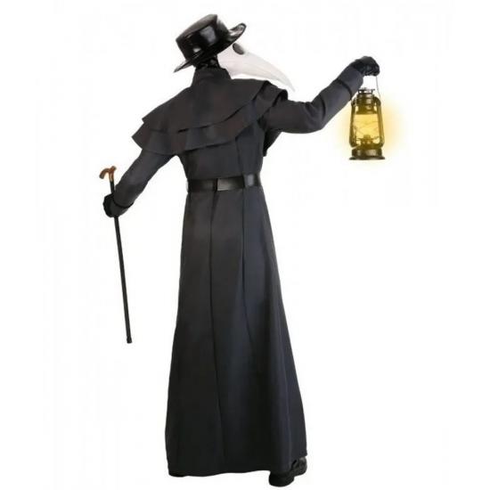 Classic Plague Doctor Halloween Black Wool Coat Classic Plague Doctor Halloween Black Wool Coat