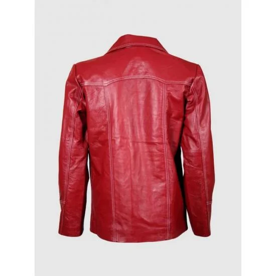 Classic Red Leather Coat Classic Red Leather Coat