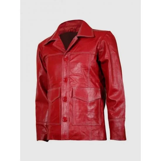 Classic Red Leather Coat Classic Red Leather Coat