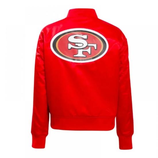 Classic San Francisco 49ers Red Satin Jacket