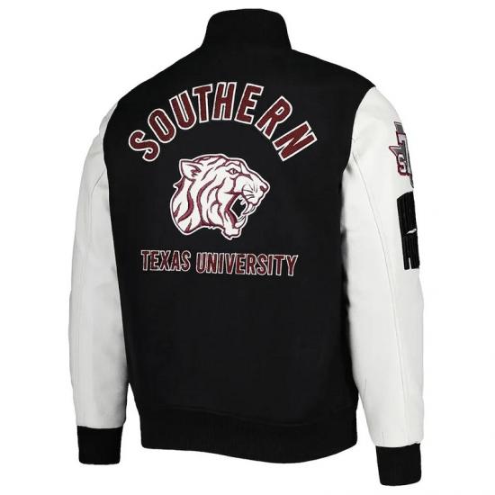 Classic Texas Southern Tigers Black and White Varsity Jacket Classic Texas Southern Tigers Black and White Varsity Jacket