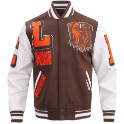 Cleveland Browns Mashup Men's Rib Wool Varsity Jacket