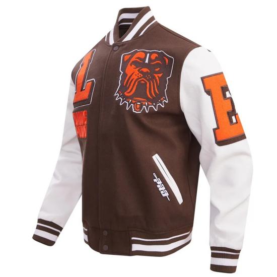 Cleveland Browns Mashup Men's Rib Wool Varsity Jacket Cleveland Browns Mashup Men's Rib Wool Varsity Jacket