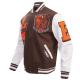 Cleveland Browns Mashup Men's Rib Wool Varsity Jacket Cleveland Browns Mashup Men's Rib Wool Varsity Jacket