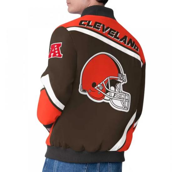 Cleveland Browns Maximum Racing Brown Jacket