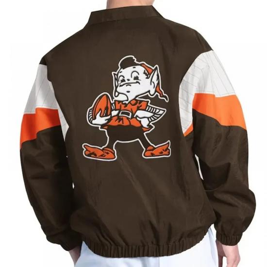 Cleveland Browns Yard Line Brown Full-Zip Jacket