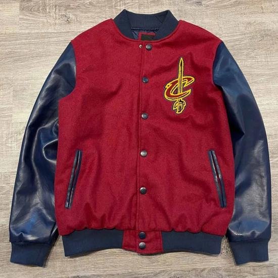 Cleveland Cavaliers Red and Navy Varsity Jacket Cleveland Cavaliers Red and Navy Varsity Jacket