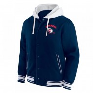 Cleveland Guardians Navy Cotton Hooded Jacket