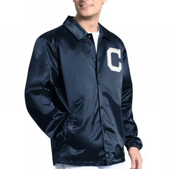 Cleveland Guardians Point Man Coaches Navy Jacket Cleveland Guardians Point Man Coaches Navy Jacket