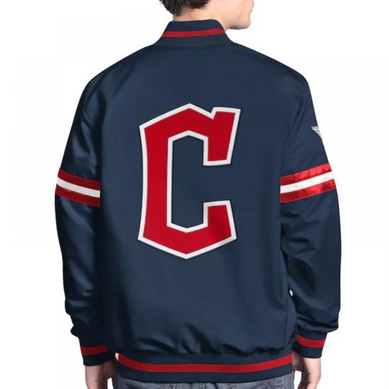 Cleveland Guardians Varsity Scout Satin Jacket Cleveland Guardians Varsity Scout Satin Jacket