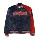 Cleveland Indians Navy and Red Varsity Satin Jacket Cleveland Indians Navy and Red Varsity Satin Jacket