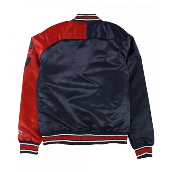 Cleveland Indians Navy and Red Varsity Satin Jacket Cleveland Indians Navy and Red Varsity Satin Jacket