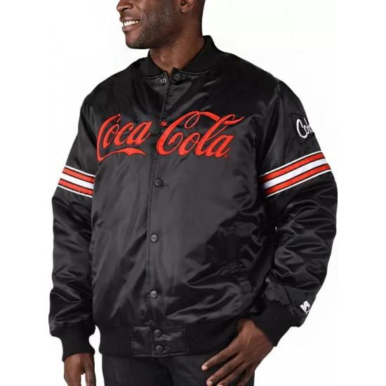 Coca Cola Black Bomber Varsity Jacket Coca Cola Black Bomber Varsity Jacket