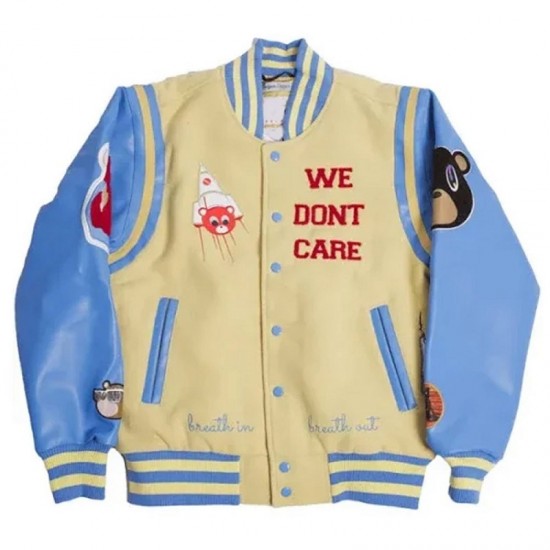 College Dropout We Don’t Care Letterman Jacket College Dropout We Don’t Care Letterman Jacket