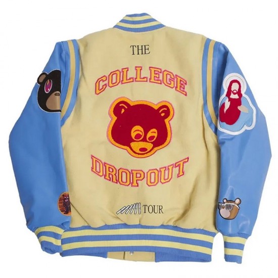 College Dropout We Don’t Care Letterman Jacket College Dropout We Don’t Care Letterman Jacket