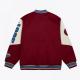 Colorado Avalanche Team History Burgundy Vintage Logo Varsity Jacket