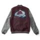 Colorado Avalanche Varsity Maroon and Gray Jacket