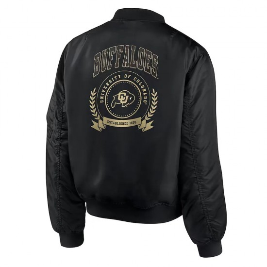 Colorado Buffaloes Black Bomber Full-Zip Jacket