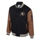 Colorado Buffaloes Black and Brown Letterman Jacket