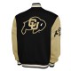 Colorado Buffaloes Fleece Black and Beige Varsity Jacket