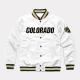 Colorado Buffaloes White Varsity Satin Jacket Colorado Buffaloes White Varsity Satin Jacket