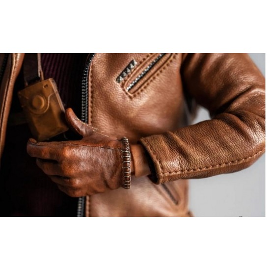 Colt Vahn Deathloop Brown Leather Jacket Costume Colt Vahn Deathloop Brown Leather Jacket Costume