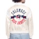Columbus Blue Jackets Printed Logo Varsity Satin Jacket Columbus Blue Jackets Printed Logo Varsity Satin Jacket