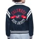 Columbus Blue Jackets Printed Logo Varsity Satin Jacket Columbus Blue Jackets Printed Logo Varsity Satin Jacket