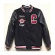 Coogi Australian Black Letterman Jacket Coogi Australian Black Letterman Jacket