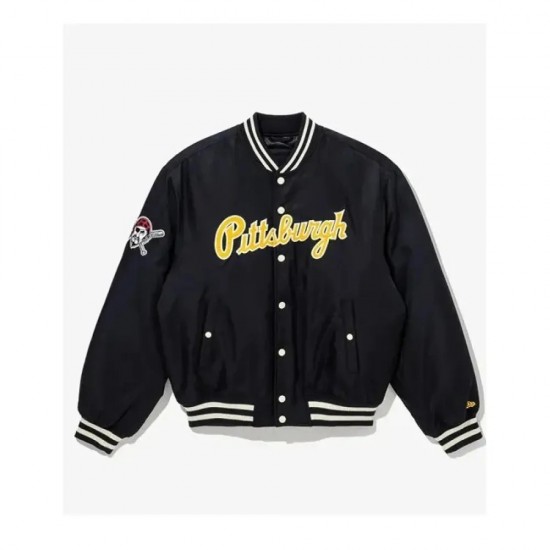 Cooperstown Pittsburgh Pirates Black Varsity Jacket