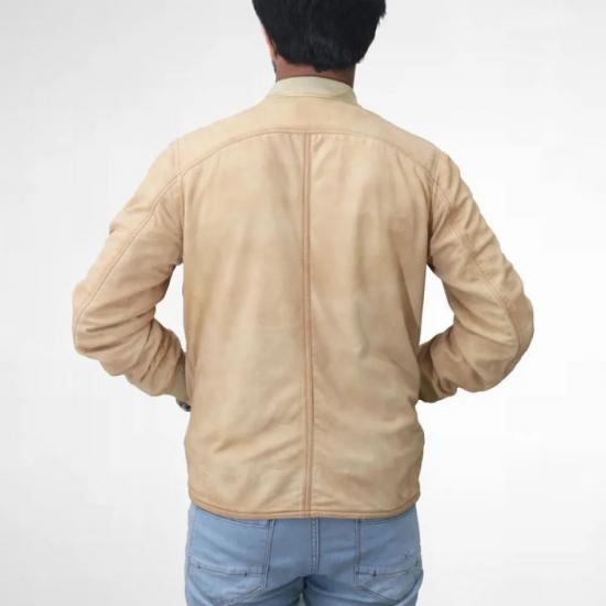 Cream Color Bomber Jacket