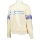 Cream Houston Oilers Line Up Satin Jacket