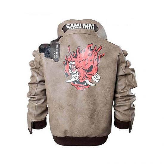 Cyberpunk 2077 Beige Bomber Jacket Cyberpunk 2077 Beige Bomber Jacket