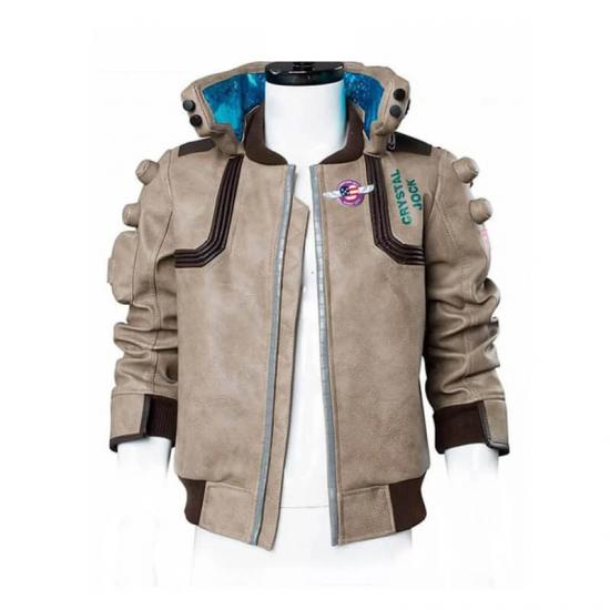 Cyberpunk 2077 Beige Bomber Jacket Cyberpunk 2077 Beige Bomber Jacket
