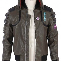 Cyberpunk 2077 Bomber Leather Jacket