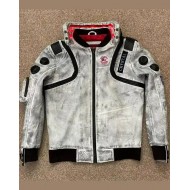Cyberpunk 2077 Wax White Leather Jacket