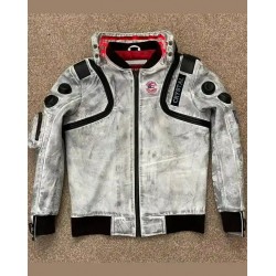 Cyberpunk 2077 Wax White Leather Jacket