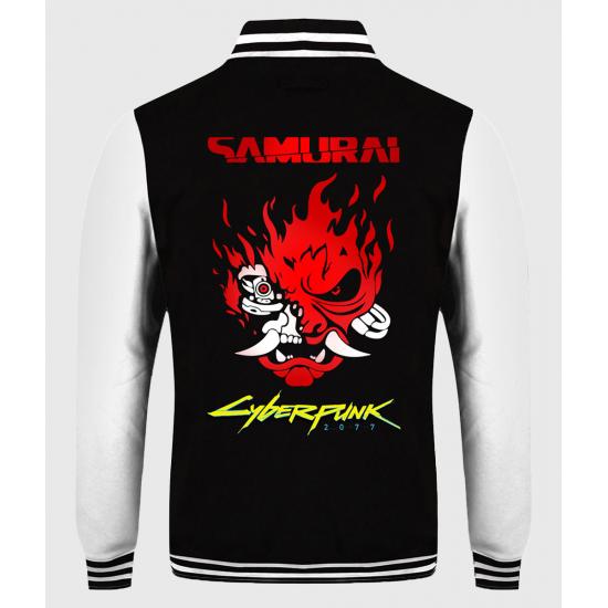 Cyberpunk Black Wool Varsity Jacket Cyberpunk Black Wool Varsity Jacket