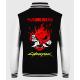 Cyberpunk Black Wool Varsity Jacket Cyberpunk Black Wool Varsity Jacket